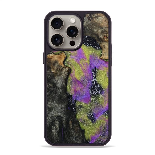 iPhone 15 Pro Max Wood+Resin Phone Case - Don (Cosmos, 667389) on Sale