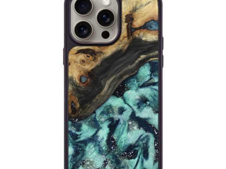 iPhone 15 Pro Max Wood+Resin Phone Case - Cairo (Cosmos, 669040) For Cheap