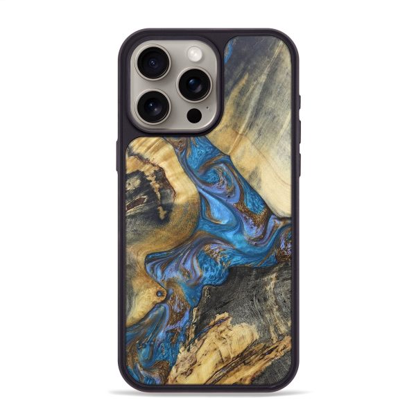 iPhone 15 Pro Max Wood+Resin Phone Case - Opal (Mosaic, 671511) Cheap