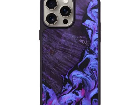 iPhone 15 Pro Max Wood+Resin Phone Case - Sue (Purple, 670111) Hot on Sale