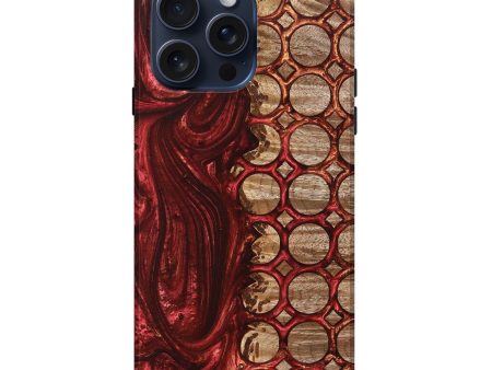 iPhone 15 Pro Max Wood+Resin Live Edge Phone Case - Tim (Pattern, 670524) Fashion