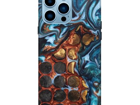 iPhone 14 Pro Max Wood+Resin Live Edge Phone Case - Opal (Pattern, 670044) Sale