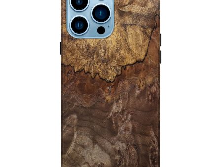 iPhone 14 Pro Max Wood+Resin Live Edge Phone Case - Lester (Wood Burl, 670799) Supply