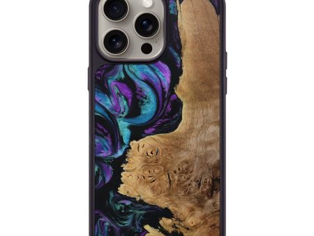 iPhone 15 Pro Max Wood+Resin Phone Case - Everett (Purple, 667431) Cheap