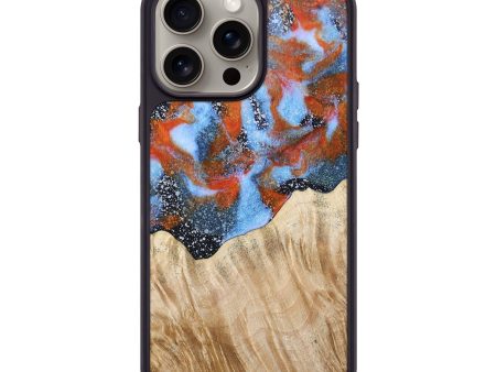 iPhone 15 Pro Max Wood+Resin Phone Case - Bret (Cosmos, 669034) Cheap