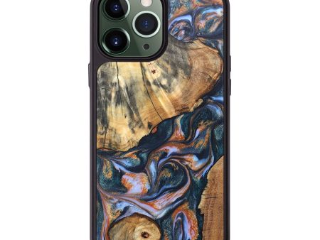 iPhone 13 Pro Max Wood+Resin Phone Case - Sherry (Mosaic, 670176) Cheap