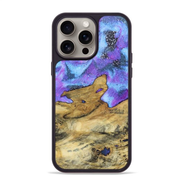 iPhone 15 Pro Max Wood+Resin Phone Case - Rhonda (Cosmos, 669064) Hot on Sale