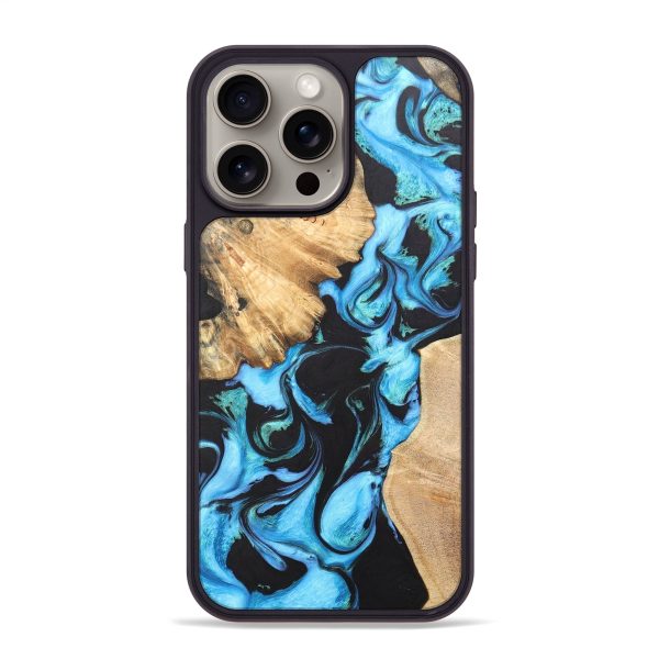 iPhone 15 Pro Max Wood+Resin Phone Case - Gertrude (Mosaic, 670188) Fashion