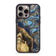 iPhone 15 Pro Max Wood+Resin Phone Case - Wilson (Teal & Gold, 670128) Supply