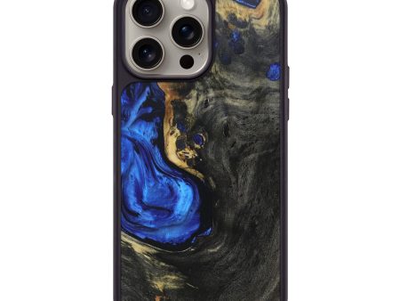 iPhone 15 Pro Max Wood+Resin Phone Case - Bobbie (Blue, 668501) Sale