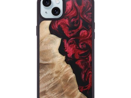 iPhone 15 Plus Wood+Resin Phone Case - Aitana (Red, 671083) on Sale