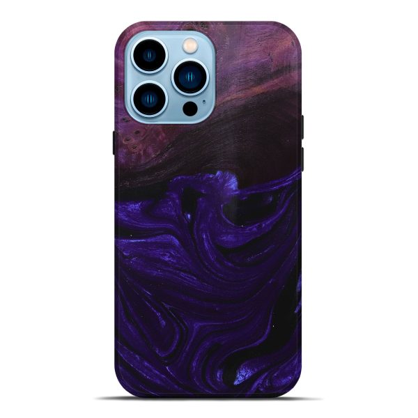 iPhone 14 Pro Max Wood+Resin Live Edge Phone Case - Ivy (Purple, 669989) Supply