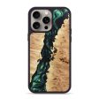 iPhone 15 Pro Max Wood+Resin Phone Case - Blair (Green, 670485) Cheap