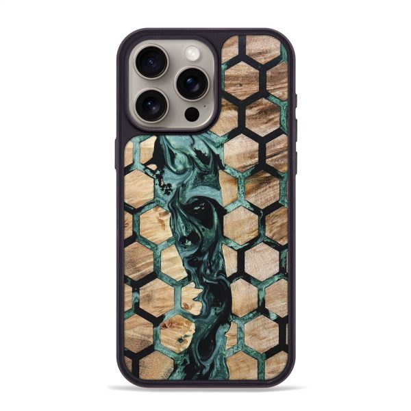 iPhone 15 Pro Max Wood+Resin Phone Case - Latasha (Pattern, 670850) Discount