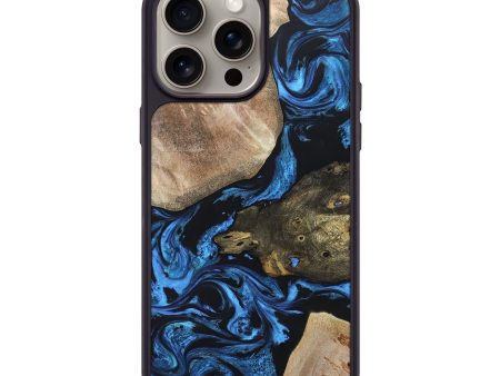 iPhone 15 Pro Max Wood+Resin Phone Case - Lizzie (Mosaic, 669339) For Sale