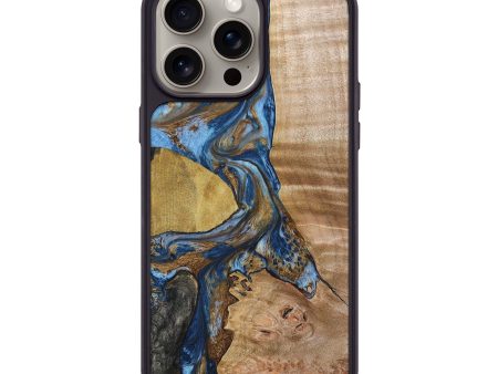 iPhone 15 Pro Max Wood+Resin Phone Case - Roland (Mosaic, 669913) on Sale