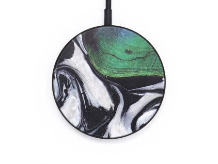 Circle Wood+Resin Wireless Charger - Lula (Black & White, 671383) Online Hot Sale