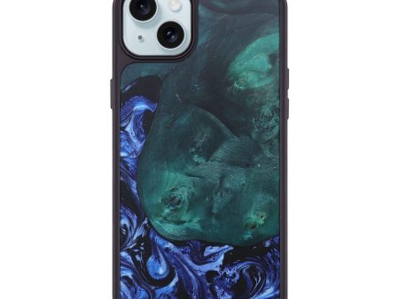 iPhone 15 Plus Wood+Resin Phone Case - Audrina (Blue, 671648) Online