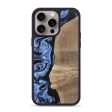 iPhone 15 Pro Max Wood+Resin Phone Case - Francine (Blue, 669705) Online Hot Sale