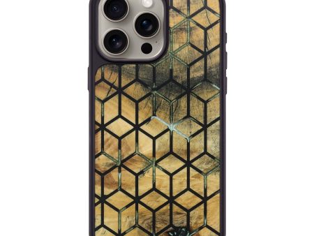 iPhone 15 Pro Max Wood+Resin Phone Case - Maddox (Pattern, 670873) For Sale