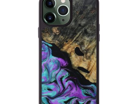 iPhone 13 Pro Max Wood+Resin Phone Case - Cade (Purple, 667432) For Sale