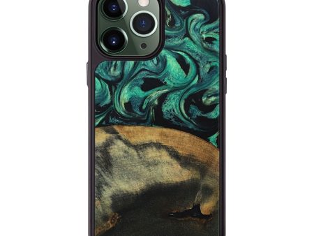 iPhone 13 Pro Max Wood+Resin Phone Case - Lucinda (Green, 670472) on Sale