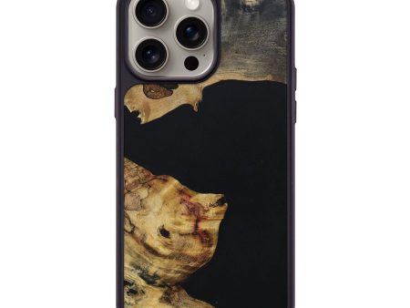 iPhone 15 Pro Max Wood+Resin Phone Case - Steve (Pure Black, 670408) Hot on Sale