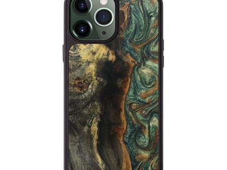 iPhone 13 Pro Max Wood+Resin Phone Case - Fernando (Green, 670449) Online Sale