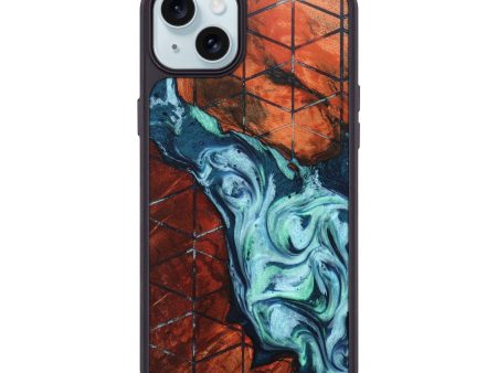 iPhone 15 Plus Wood+Resin Phone Case - Edwin (Pattern, 667811) For Sale