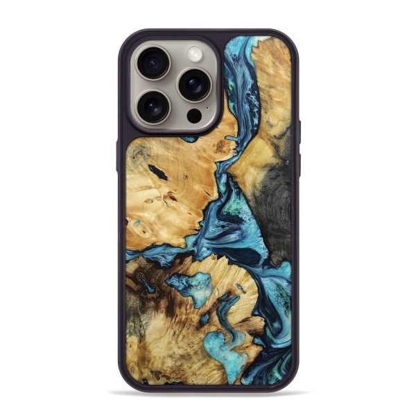 iPhone 15 Pro Max Wood+Resin Phone Case - Logan (Mosaic, 667813) Online