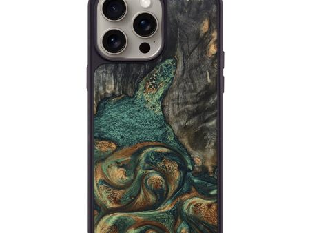 iPhone 15 Pro Max Wood+Resin Phone Case - Jace (Green, 668611) Supply