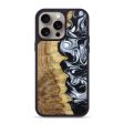 iPhone 15 Pro Max Wood+Resin Phone Case - Willis (Black & White, 667644) Cheap