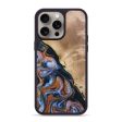 iPhone 15 Pro Max Wood+Resin Phone Case - Christoph (Teal & Gold, 670136) For Discount