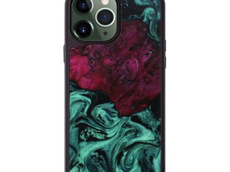 iPhone 13 Pro Max Wood+Resin Phone Case - Melody (Green, 667665) Supply