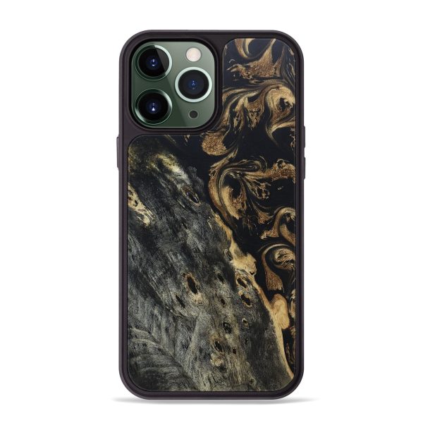 iPhone 13 Pro Max Wood+Resin Phone Case - Luther (Black & White, 670331) Fashion