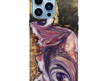 iPhone 14 Pro Max Wood+Resin Live Edge Phone Case - Cindy (Purple, 669988) Supply