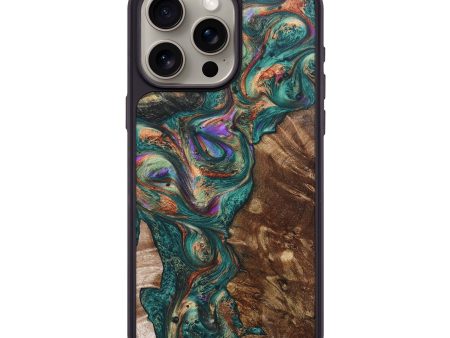 iPhone 15 Pro Max Wood+Resin Phone Case - Autumn (Mosaic, 670589) Fashion