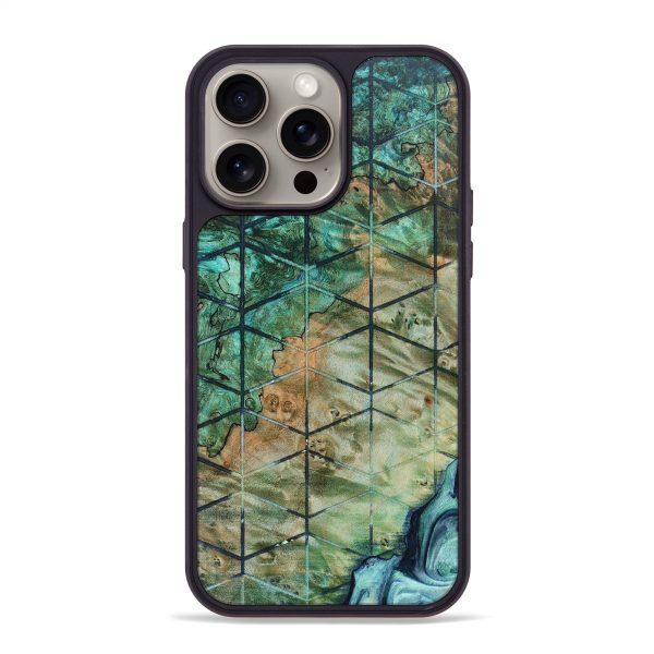 iPhone 15 Pro Max Wood+Resin Phone Case - Amir (Pattern, 667810) For Cheap