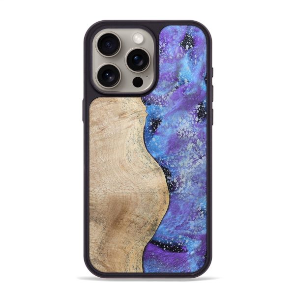 iPhone 15 Pro Max Wood+Resin Phone Case - Mark (Cosmos, 670931) Fashion