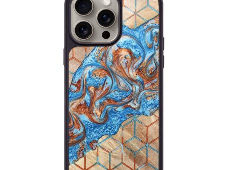 iPhone 15 Pro Max Wood+Resin Phone Case - Audra (Pattern, 669320) Online now