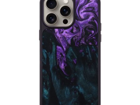 iPhone 15 Pro Max Wood+Resin Phone Case - Liam (Purple, 667435) Fashion