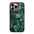 iPhone 15 Pro Max Wood+Resin Phone Case - Pablo (Green, 670484) Online now