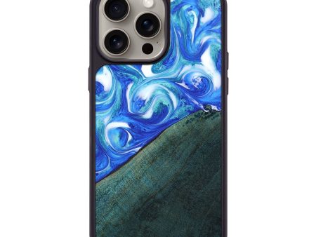 iPhone 15 Pro Max Wood+Resin Phone Case - Ava (Blue, 666695) Online