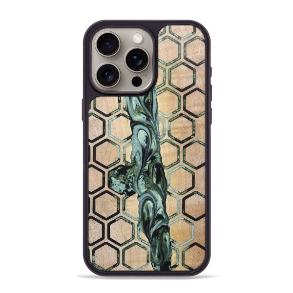 iPhone 15 Pro Max Wood+Resin Phone Case - Cleo (Pattern, 670629) Online