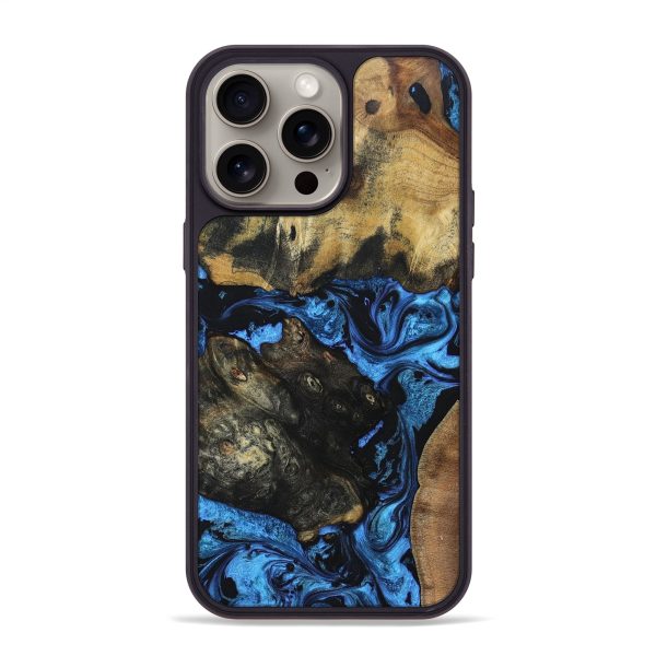 iPhone 15 Pro Max Wood+Resin Phone Case - Serena (Mosaic, 669334) For Cheap