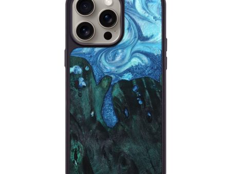 iPhone 15 Pro Max Wood+Resin Phone Case - Tami (Blue, 668489) Online now