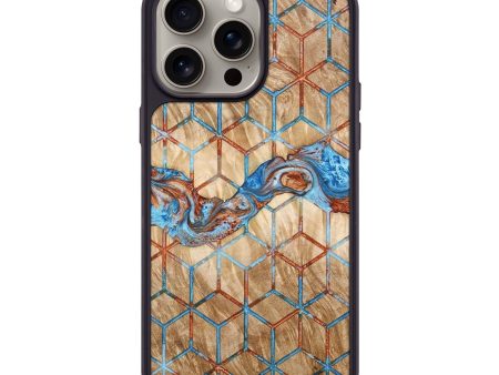 iPhone 15 Pro Max Wood+Resin Phone Case - Ivy (Pattern, 669314) Online now