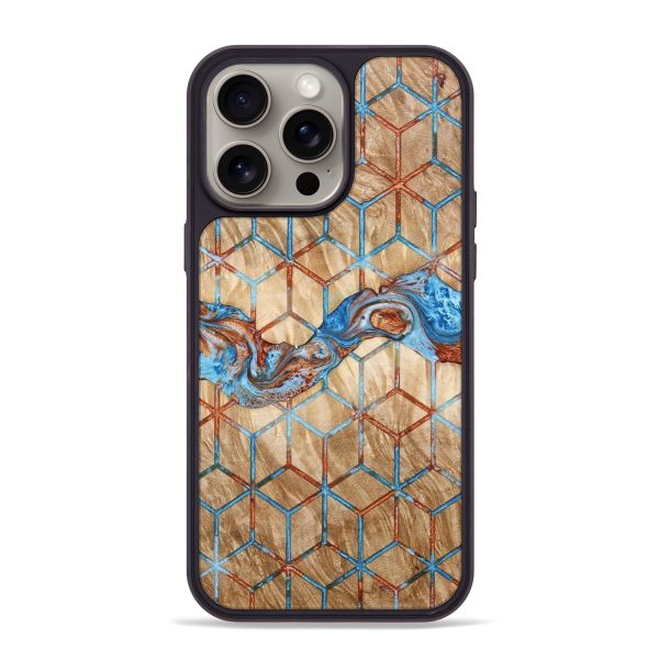 iPhone 15 Pro Max Wood+Resin Phone Case - Ivy (Pattern, 669314) Online now