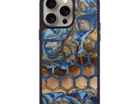 iPhone 15 Pro Max Wood+Resin Phone Case - Alayah (Pattern, 669897) Cheap