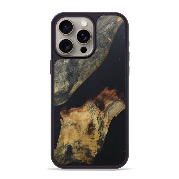 iPhone 15 Pro Max Wood+Resin Phone Case - Nikita (Pure Black, 671563) Online Hot Sale